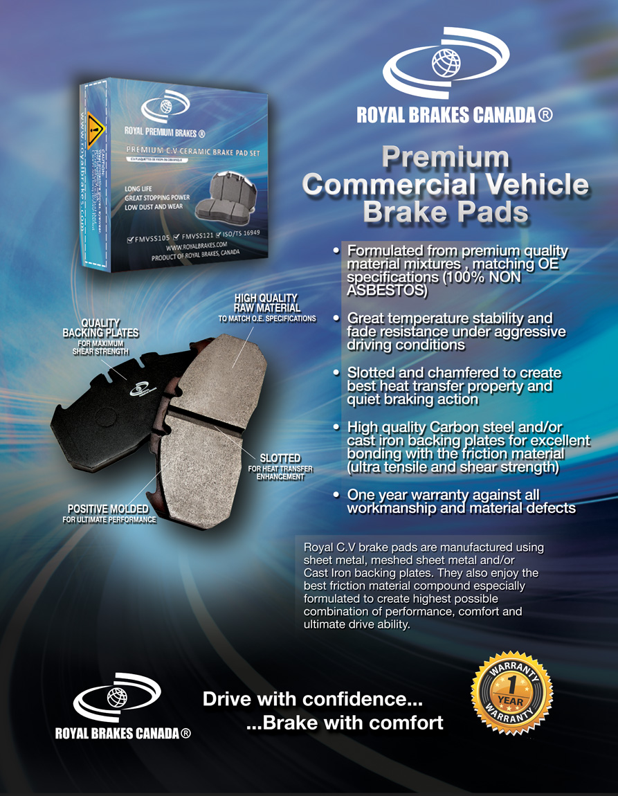 Royal Premium Brakes Distribution Export Brake Pads Linings Shoes Passenger and Commercial